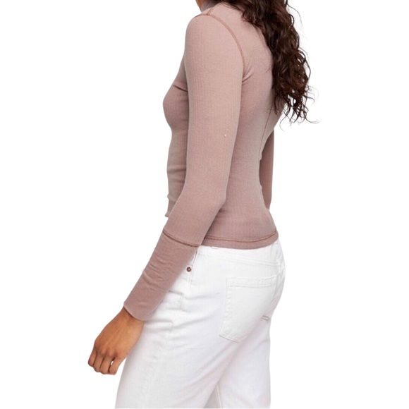 Free People The Rickie Top XS Coyote Intimately Free People Mock Neck - Picture 5 of 10